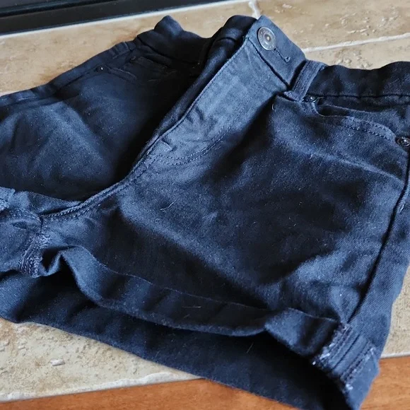 American Eagle black high waisted shorts womans size 0 - Picture 7 of 7